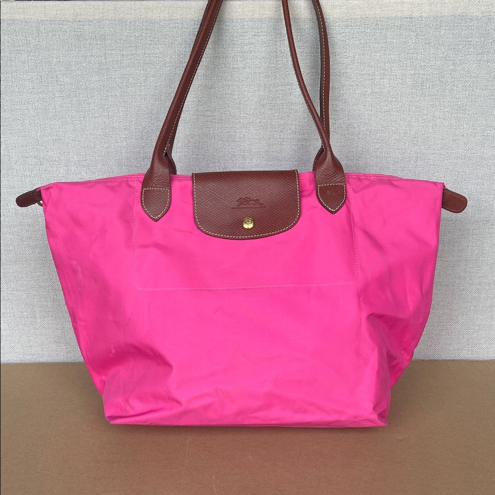 Longchamp Les Pliages “Shopping” Tote - Hot Pink